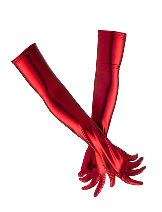 Leather Gloves in Red