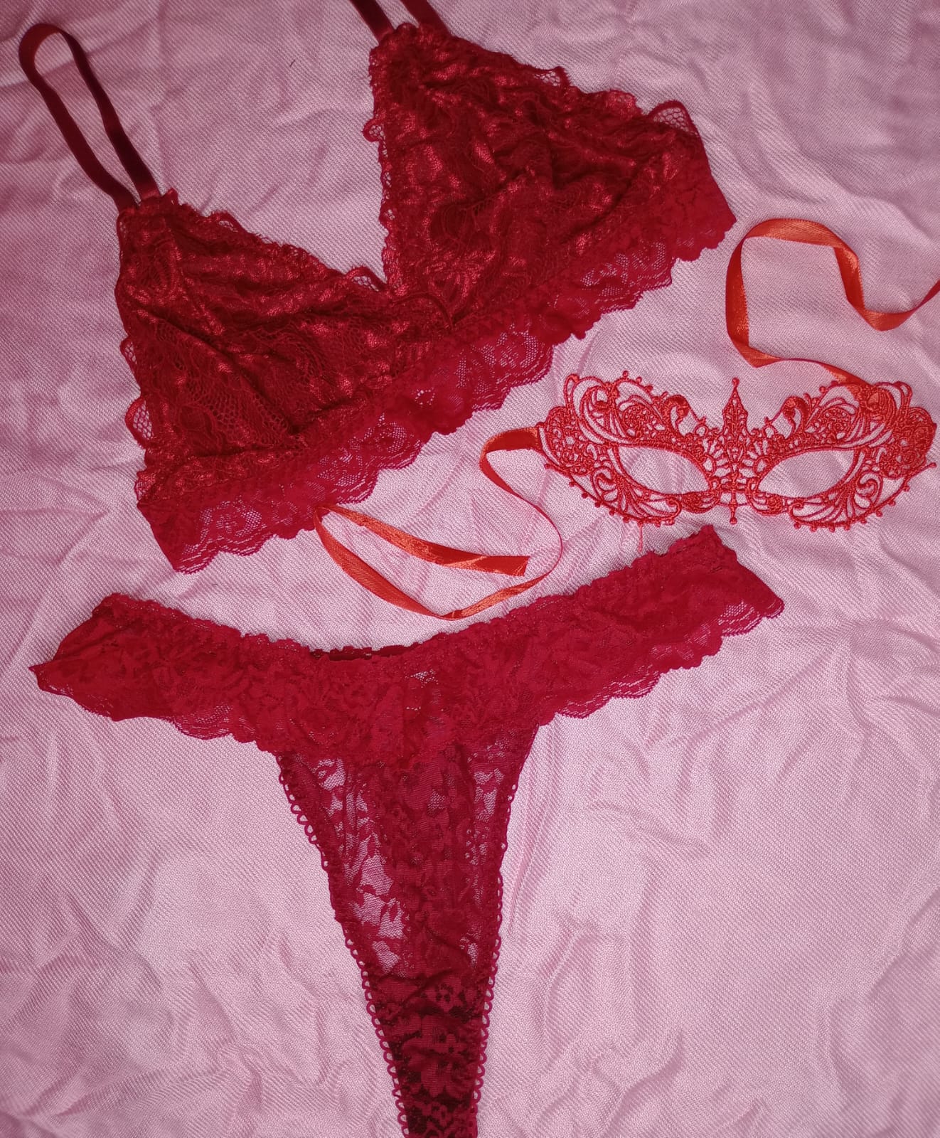 Wireless Lace Bra & Thong Set