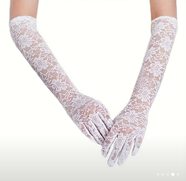 Elbow Length Lace Gloves
