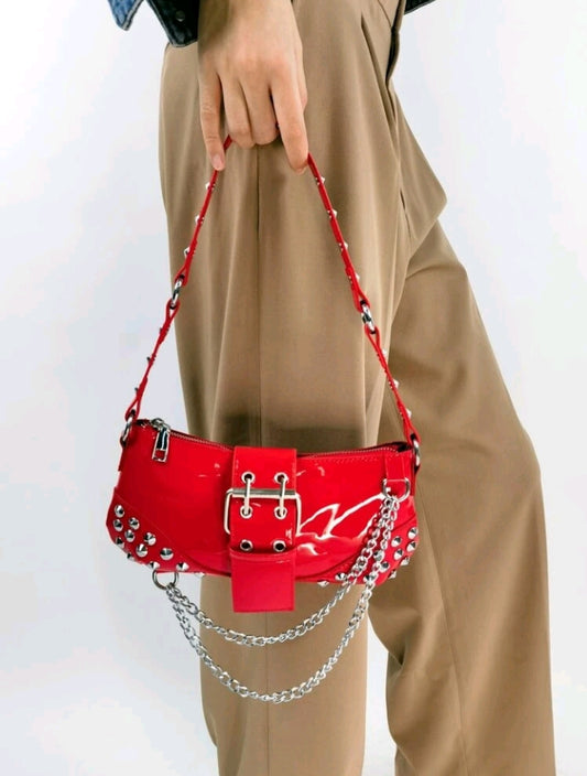 Spike & Chain Decor Baguette