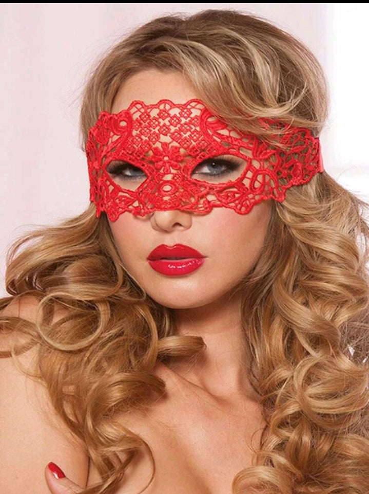 Lace Mask in Red