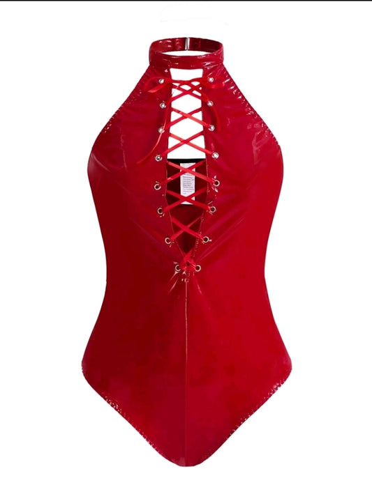 Laced Up Front Patented Bodysuit