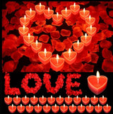 Heart Light Romance Candles