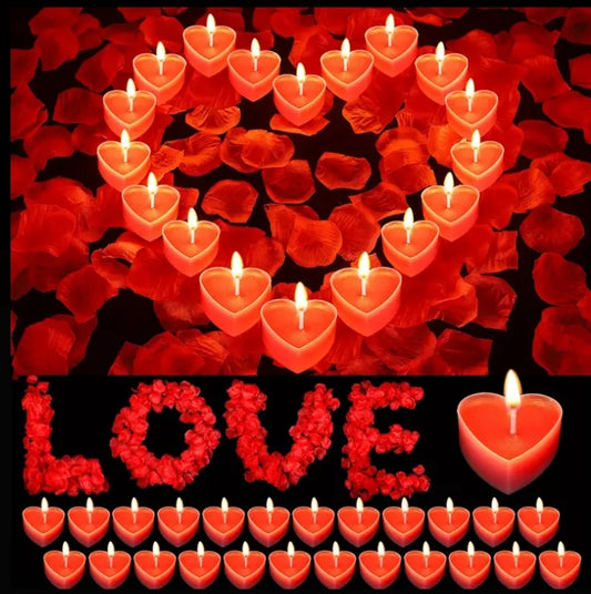 Heart Light Romance Candles