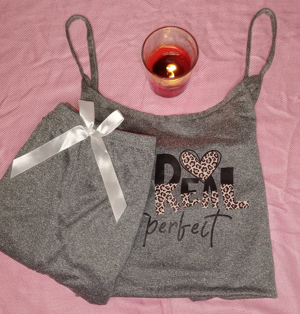 "Real Perfect" Spaghetti Strap Tee & Shorts Set