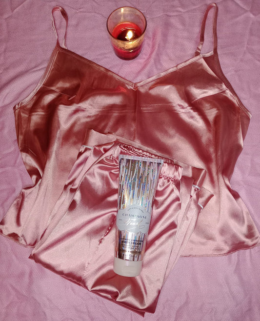 Faux Silk Camisole & Long Pants Set