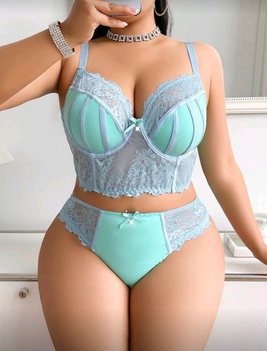 Lace Underwire Cami & Panty Set