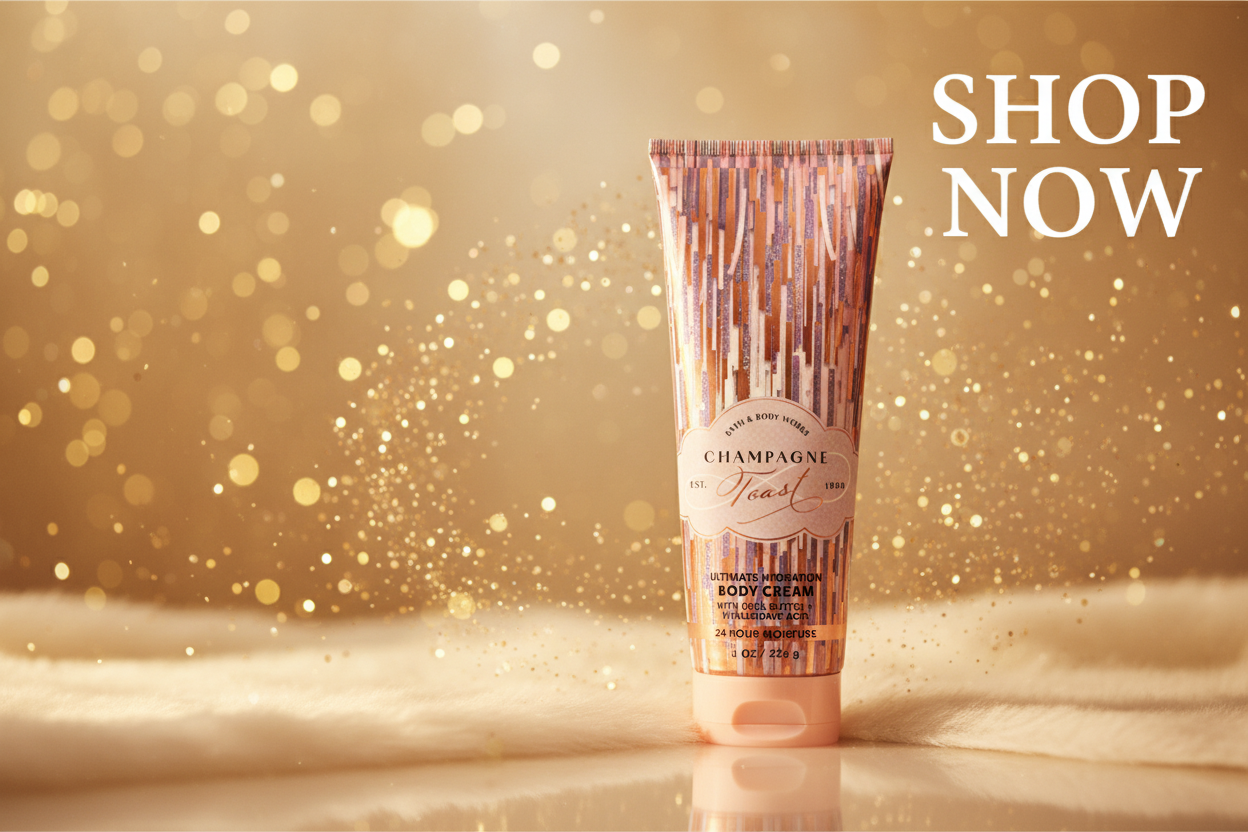 Champagne Toast Shop Now Banner