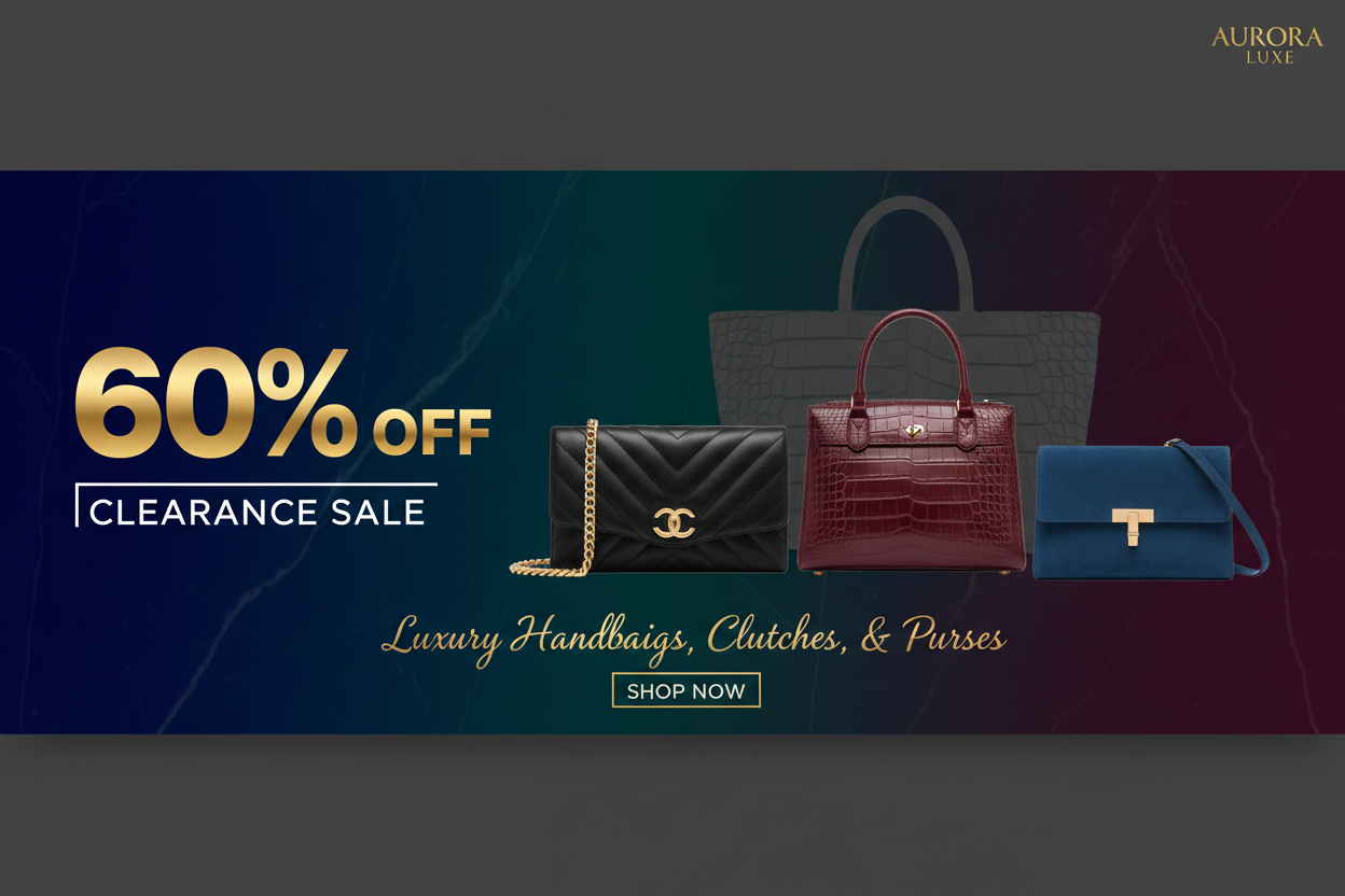 Clearance Sale 60% Off Banner