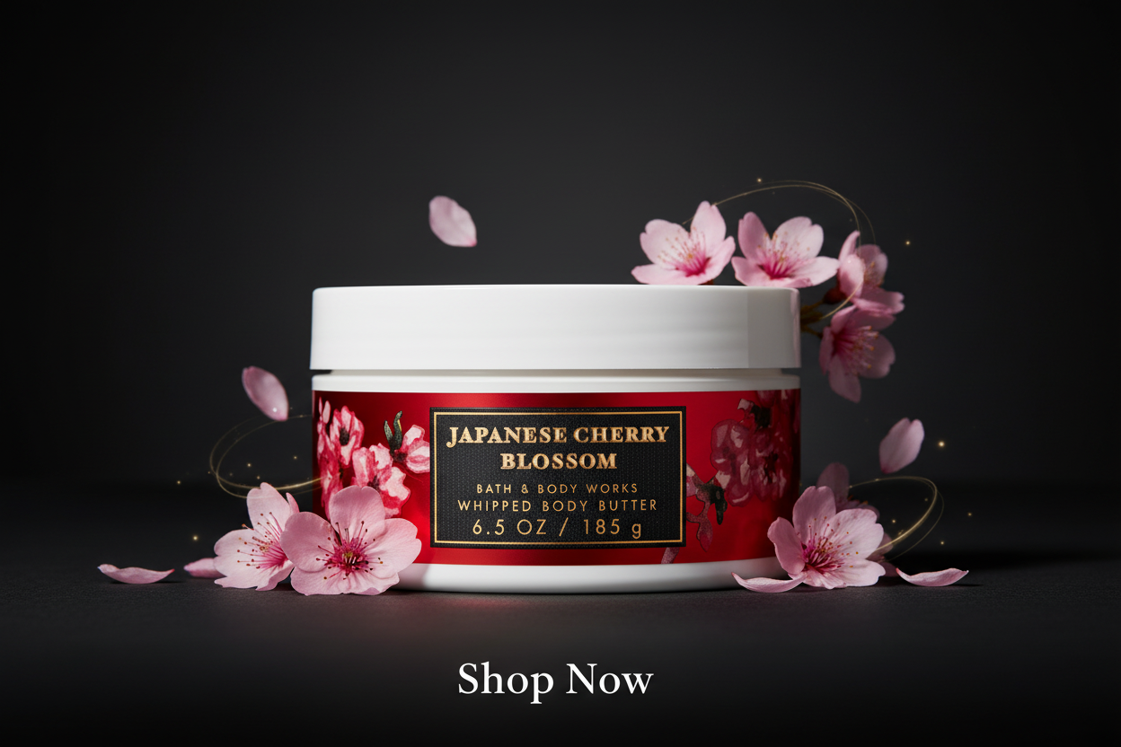 Japanese Cherry Blossom Shop Now Banner