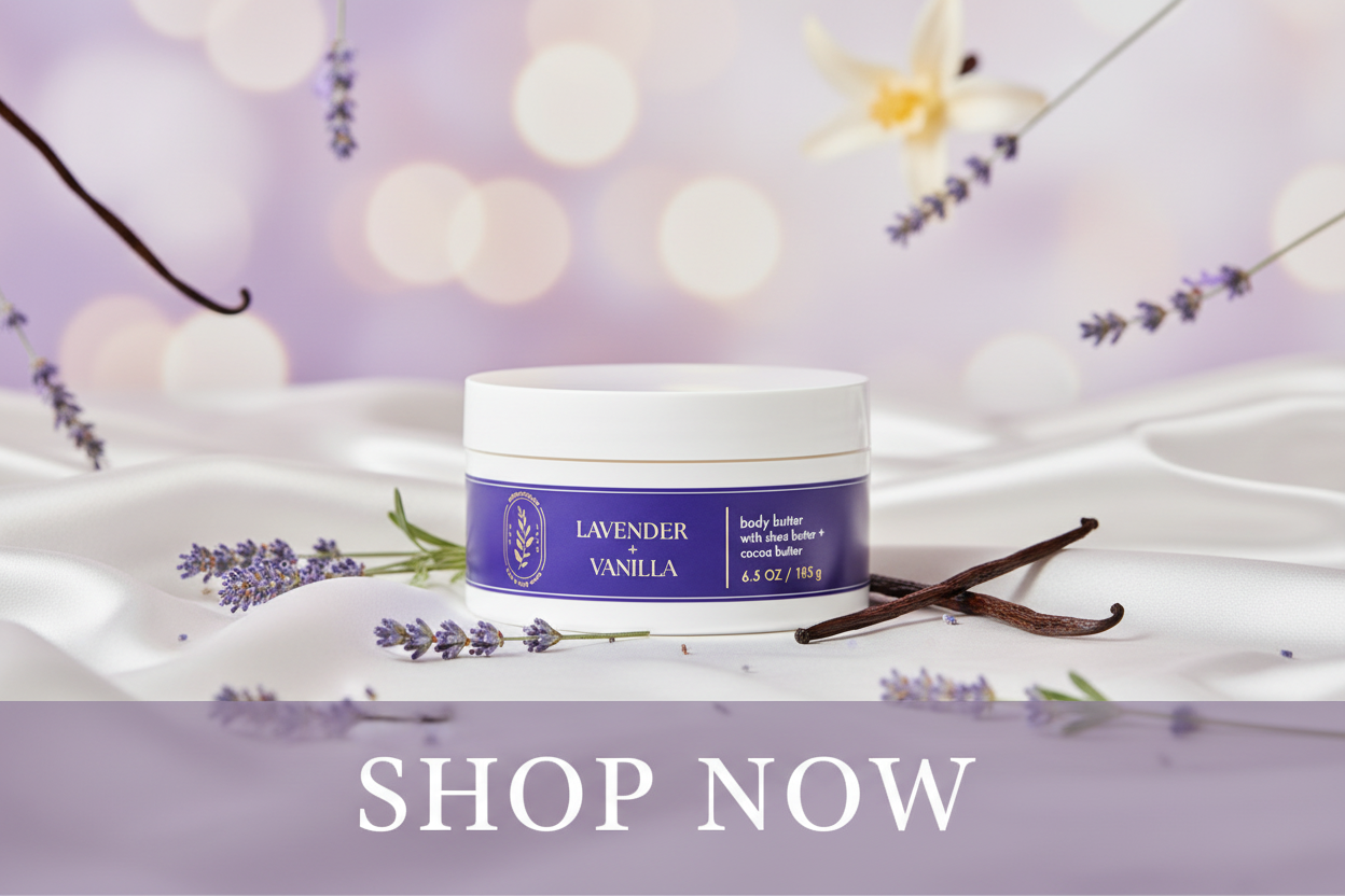Lavender & Vanilla Shop Now Banner
