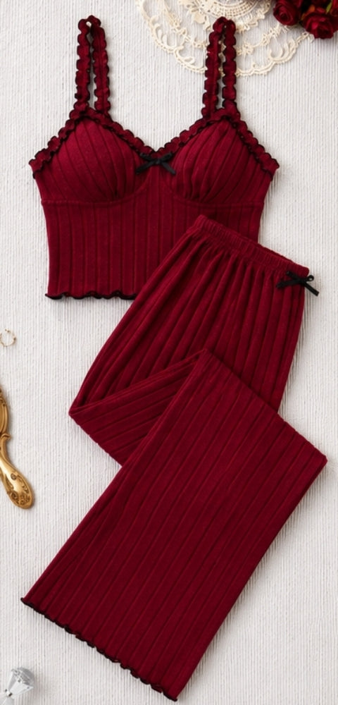 Ribbed Cami & Long Pants Set