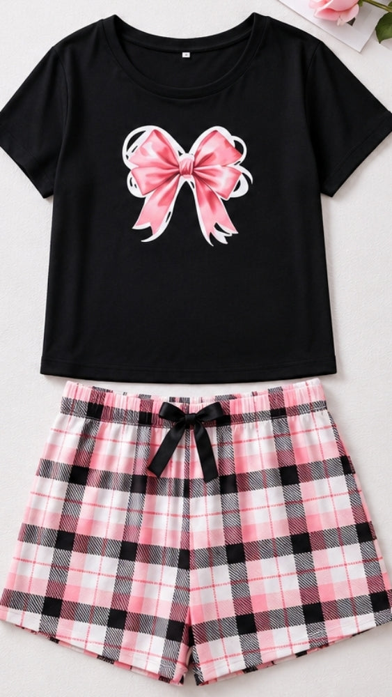 "Bow Knot" Tee & Shorts Set