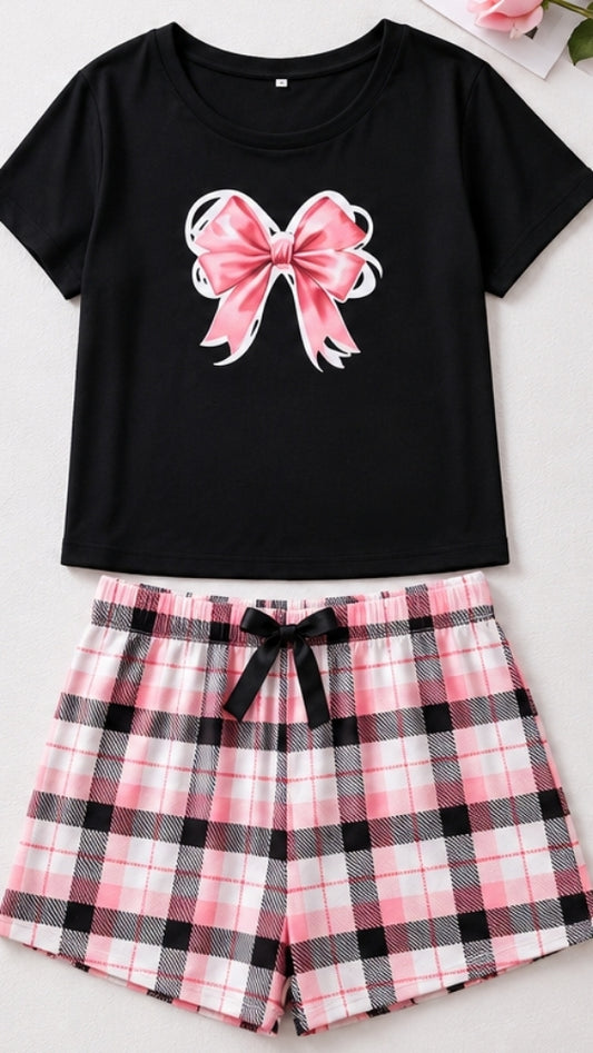 "Bow Knot" Tee & Shorts Set