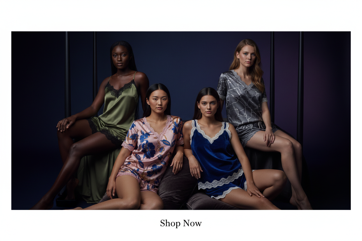 Shop Now Pajama Shorts Banner