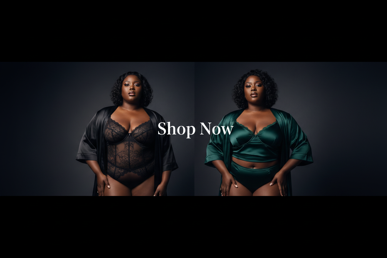 Shop Now - Plus Size Lingerie Banner