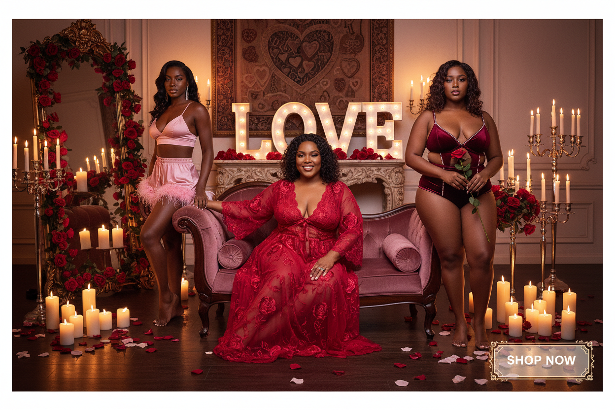 Valentine's Day Lingerie Banner - Romantic