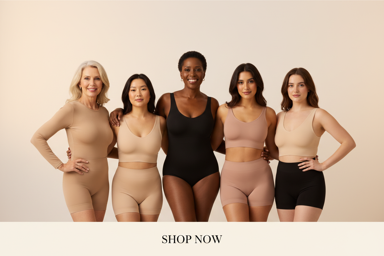Young & Older Multiracial Women in Shapewear – Shop Now